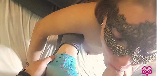 Foot-sock fetish with two girls